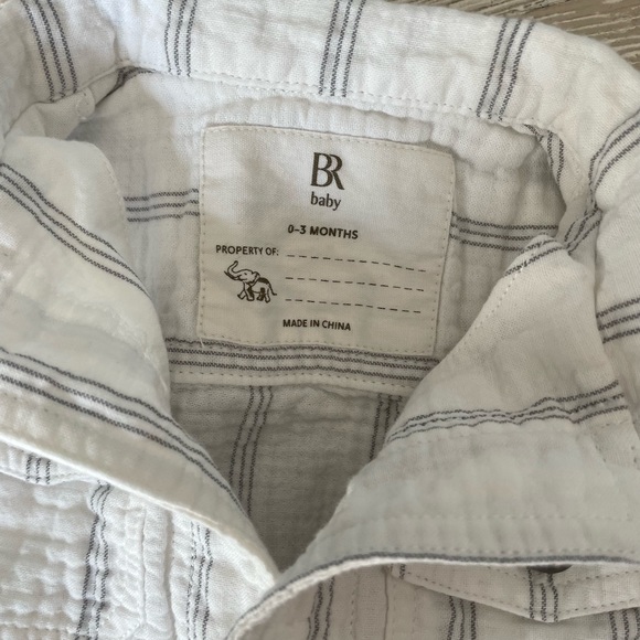 Banana Republic Cotton Striped jumpsuit, 0-3 Months, NEW - Picture 4 of 7